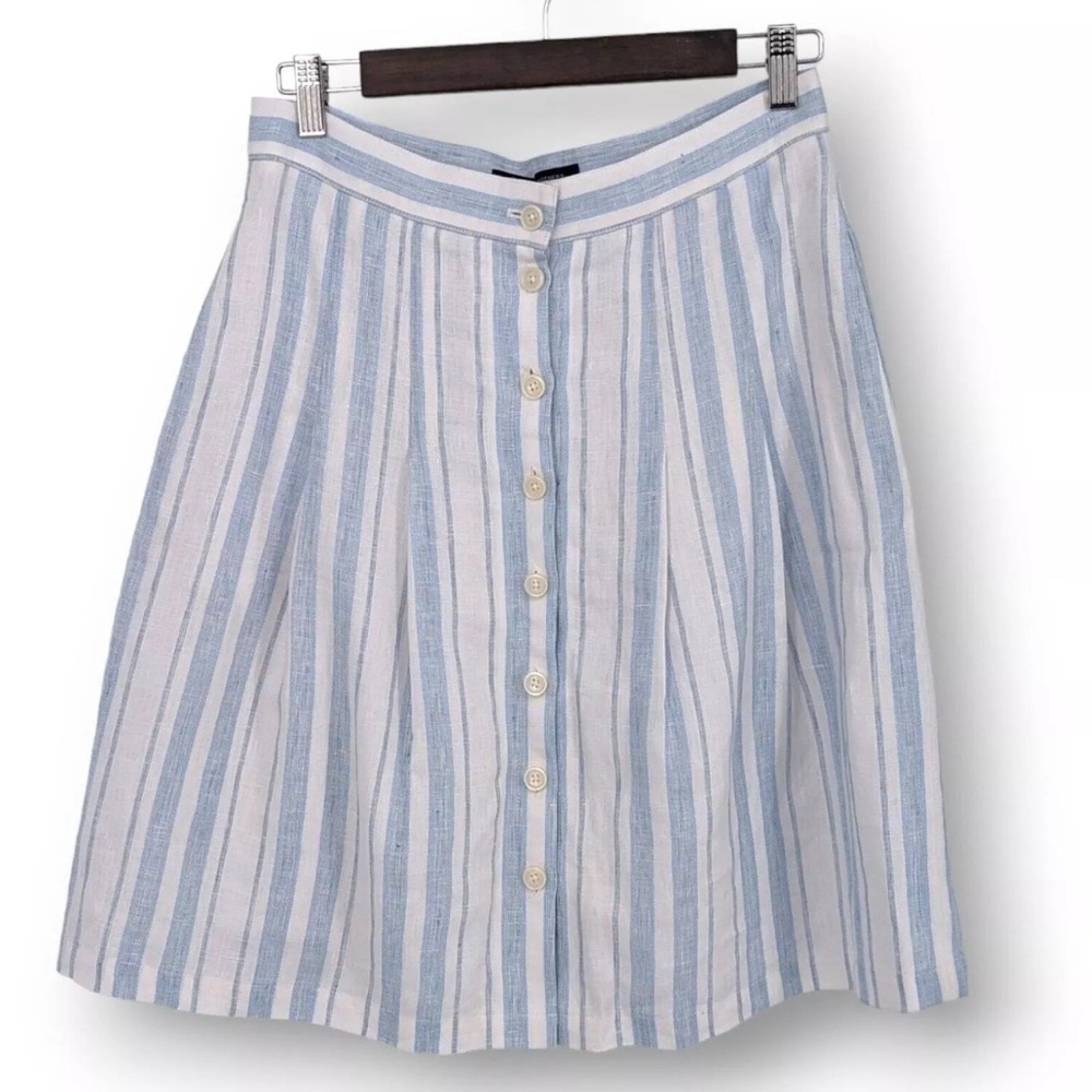 Brooks Brothers Blue and White Mini A-Line Skirt